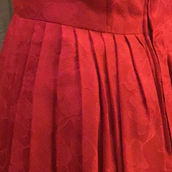 Vintage 1950’s Red Brocade Party Dress - Picture 9 of 16